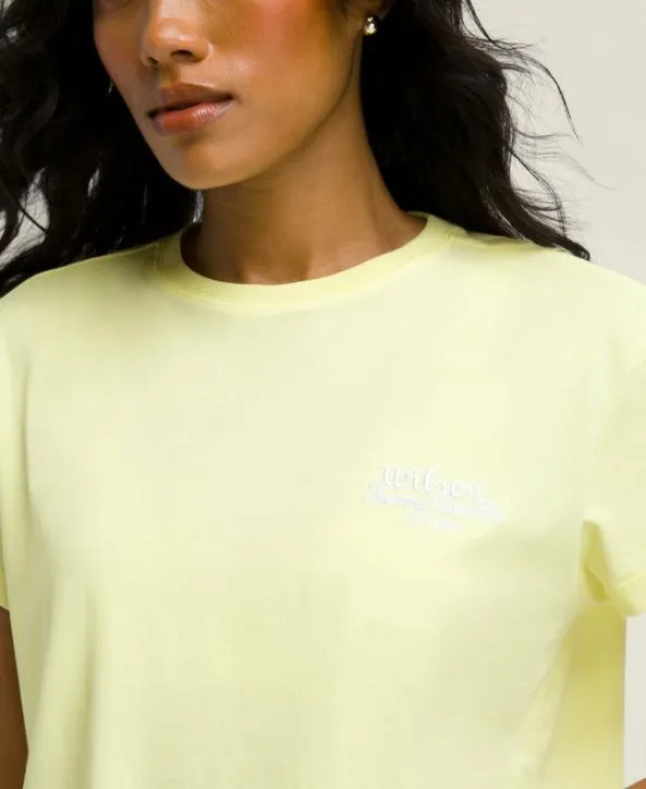 Short Sleeve Shirts Women Wilson W Harper Crop Tee Lemonade