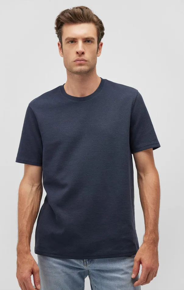 Short Sleeve TShirt In Collegiate Blue Men Mavi Jeans TShirts