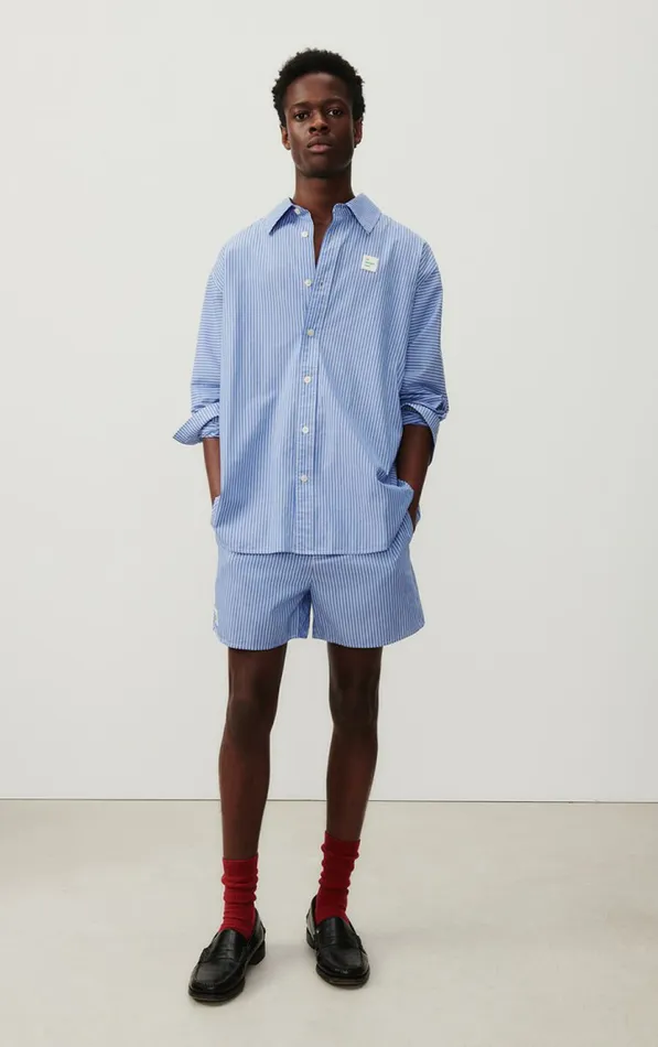 Shorts Zatybay Aqua Stripes Men American Vintage Shorts Shorts Zatybay Aqua Stripes Men American Vintage Shorts