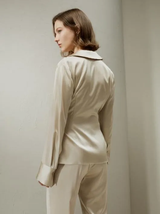 Silk Wrap Tie Waist Blazer Women Lilysilk Outerwear