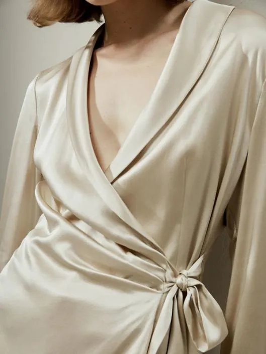 Silk Wrap Tie Waist Blazer Women Lilysilk Outerwear