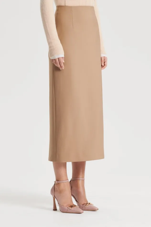Skirts Women Scanlan Theodore MILANO PENCIL SKIRT Camel Skirts Women Scanlan Theodore MILANO PENCIL SKIRT Camel