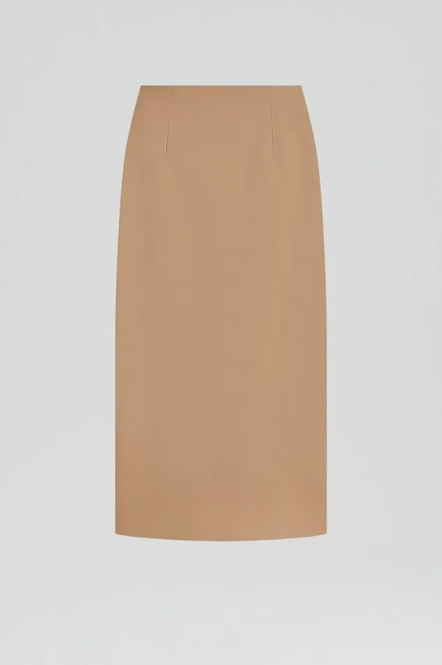 Skirts Women Scanlan Theodore MILANO PENCIL SKIRT Camel Skirts Women Scanlan Theodore MILANO PENCIL SKIRT Camel