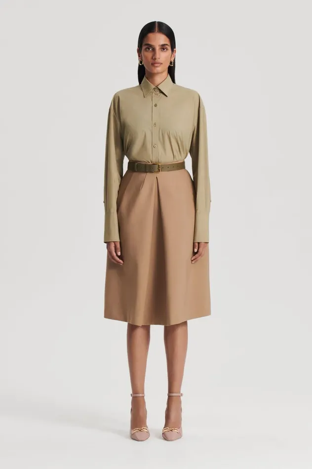 Skirts Women Scanlan Theodore MILANO PLEAT SKIRT Camel