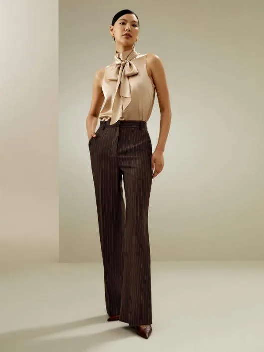 Sleeveless Silk Blouse With TieNeck 8211 Elegant And Stylish Women Blouses Lilysilk Shirts