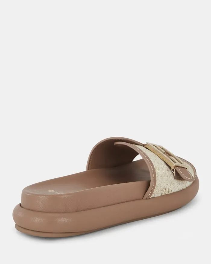 Slides NOVO Shoes Women SANNA METALLIC RAFFIA Sandals