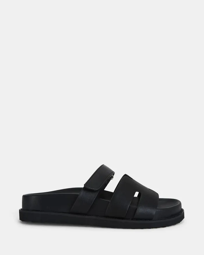 Slides SLOTHY BLACK Flatform 8211 NOVO Shoes Women