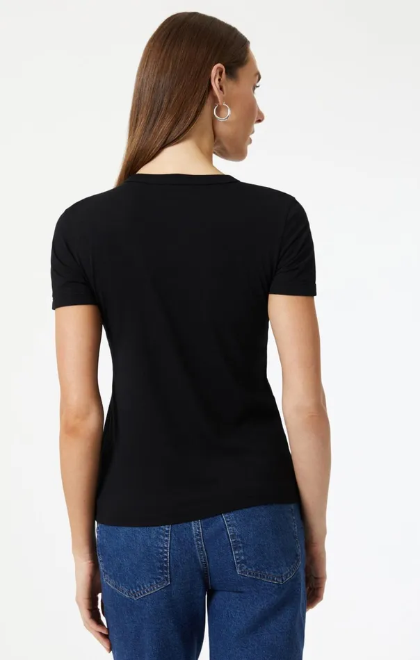 Slim Crew Neck TShirt In Black Women Mavi Jeans Tops and TShirts Slim Crew Neck TShirt In Black Women Mavi Jeans Tops and TShirts