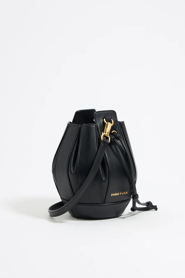 Small Black Leather Ball Bag Black Women Bimba Y Lola Crossbody Bags