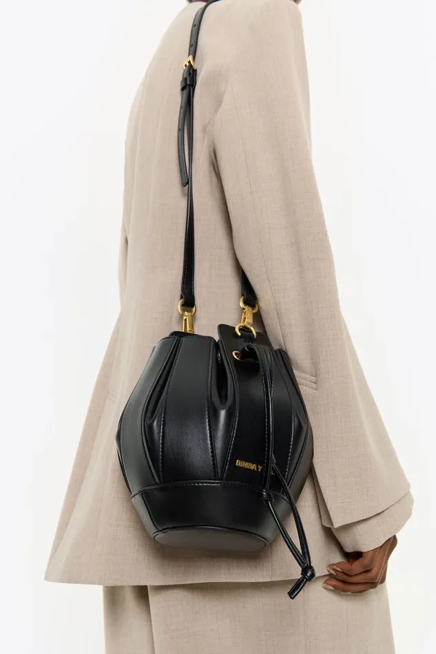 Small Black Leather Ball Bag Black Women Bimba Y Lola Crossbody Bags Small Black Leather Ball Bag Black Women Bimba Y Lola Crossbody Bags