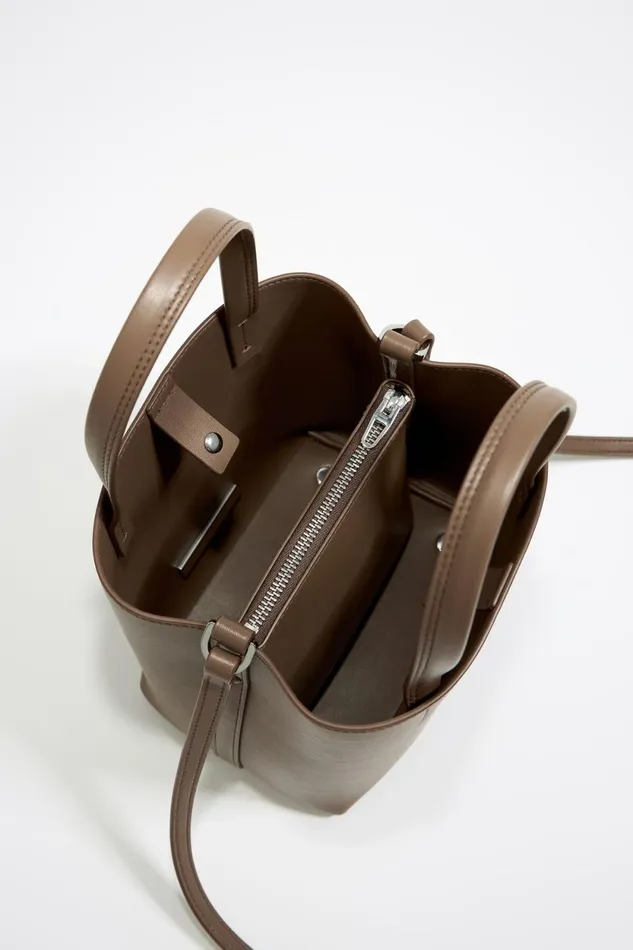 Small Dark Taupe Leather Chihuahua Bag Dark Taupe Women Bimba Y Lola Crossbody Bags
