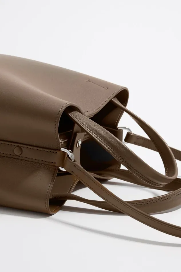 Small Dark Taupe Leather Chihuahua Bag Dark Taupe Women Bimba Y Lola Crossbody Bags
