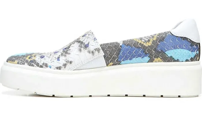 Sneakers Women Franco Sarto Franco Lodi 2 Platform Slip On Sneaker Blue Multi Snake Faux Leather