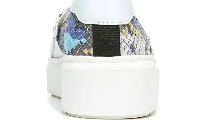 Sneakers Women Franco Sarto Franco Lodi 2 Platform Slip On Sneaker Blue Multi Snake Faux Leather