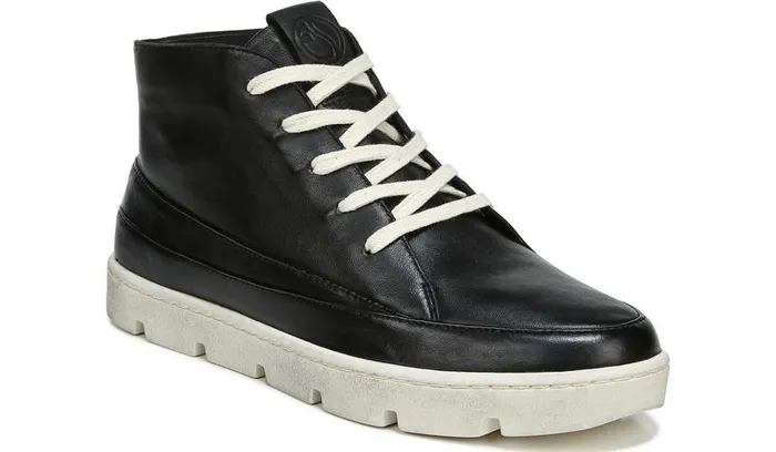 Sneakers Women Franco Sarto Franco Pryce Mid Top Sneaker Black Leather