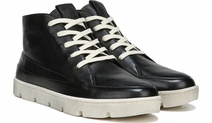 Sneakers Women Franco Sarto Franco Pryce Mid Top Sneaker Black Leather