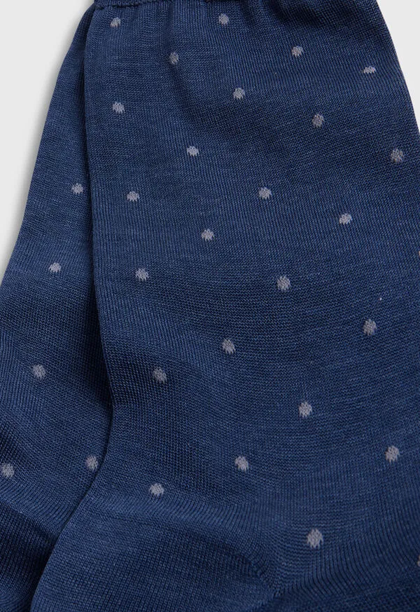 Socks Mens Paulstuart Cotton Dotted Sock Denim