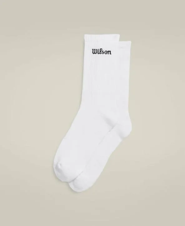 Socks Women Wilson Crew Sock Bright White Black