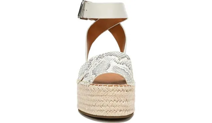 Spadrilles Women Franco Sarto Sarto Lexie Espadrille Platform Sandal Natural Snake Print Leather