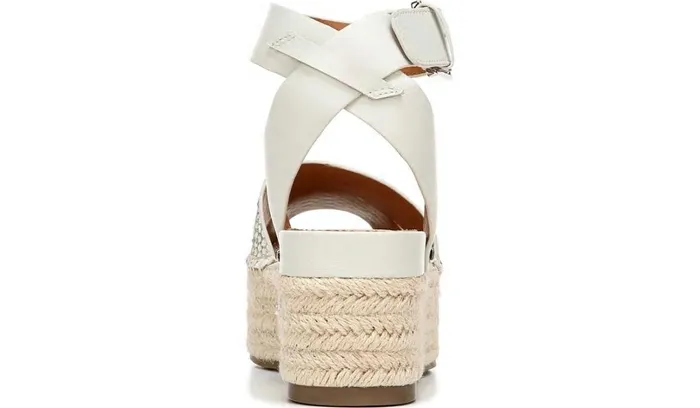 Spadrilles Women Franco Sarto Sarto Lexie Espadrille Platform Sandal Natural Snake Print Leather