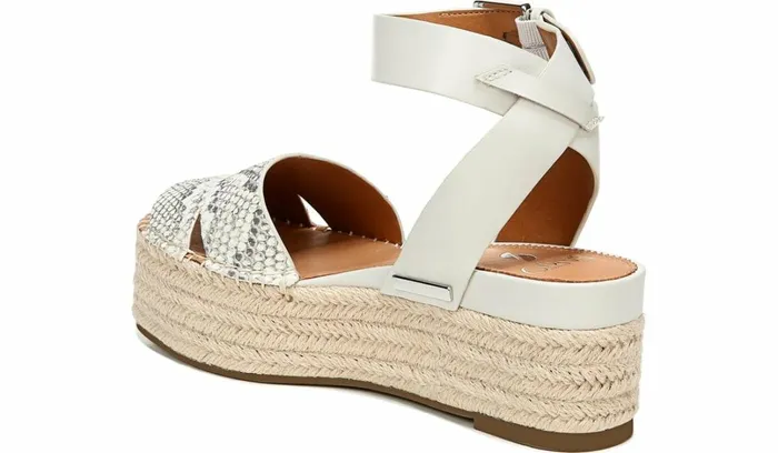 Spadrilles Women Franco Sarto Sarto Lexie Espadrille Platform Sandal Natural Snake Print Leather