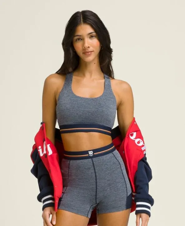 Sports Bras Women Wilson Doubles Racerback Bra Classic Navy Multi