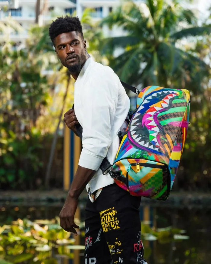 SPRAYGROUND SHARKS IN PARIS CITY STREAKS DUFFLE Bags