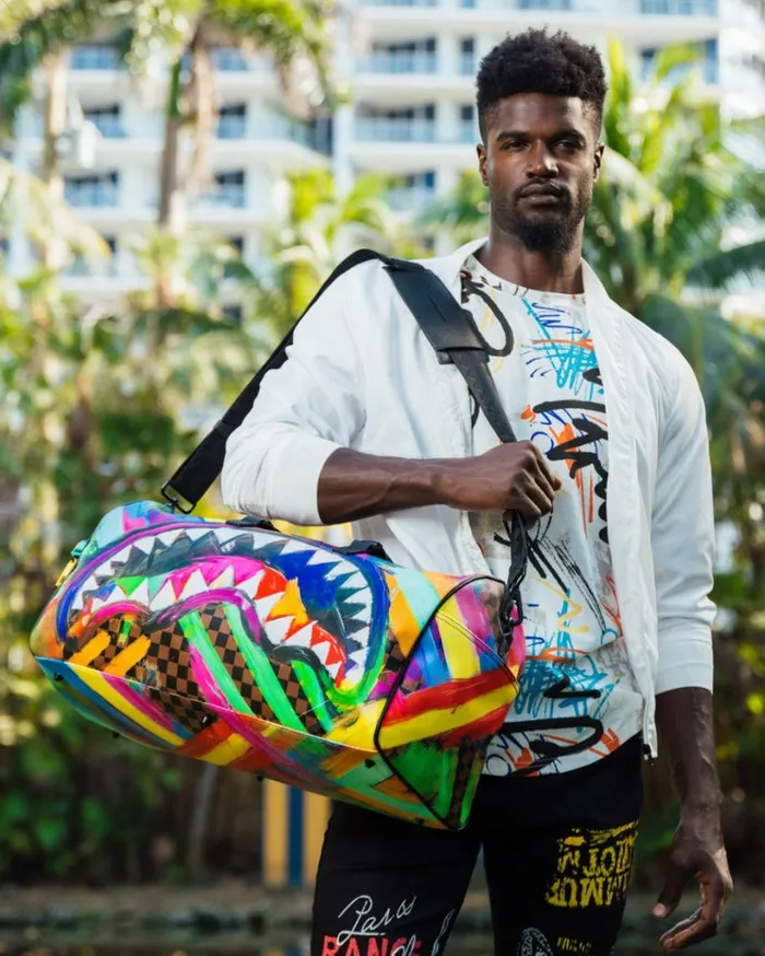 SPRAYGROUND SHARKS IN PARIS CITY STREAKS DUFFLE Bags