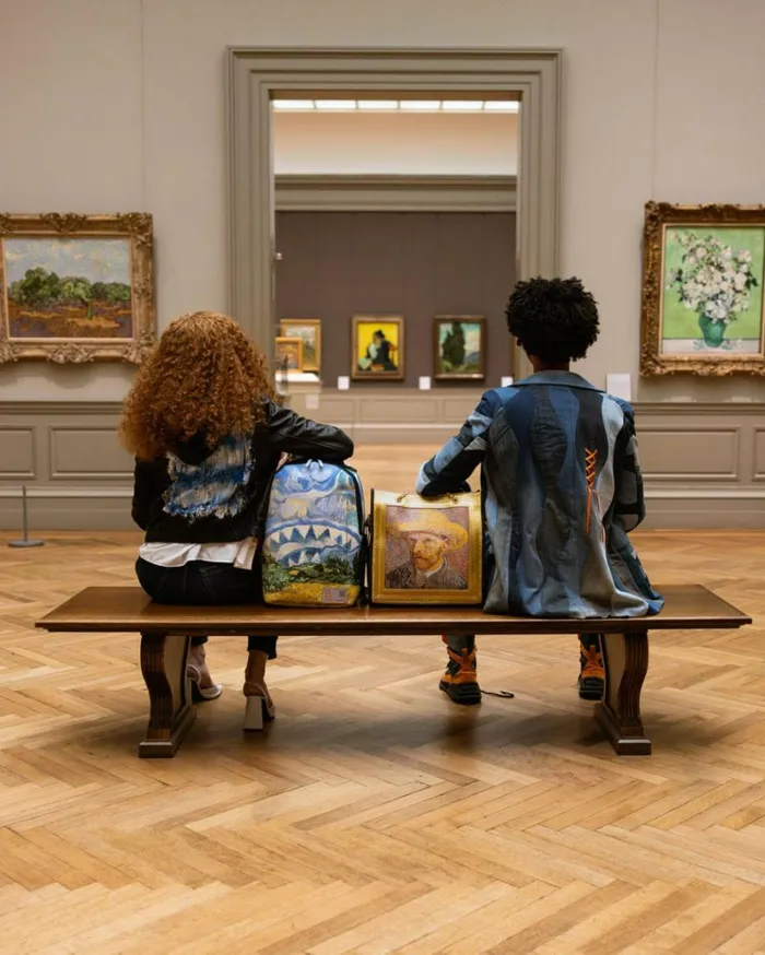 SPRAYGROUND THE MET VAN GOGH FRAMED SELFPORTRAIT TOTE Bags