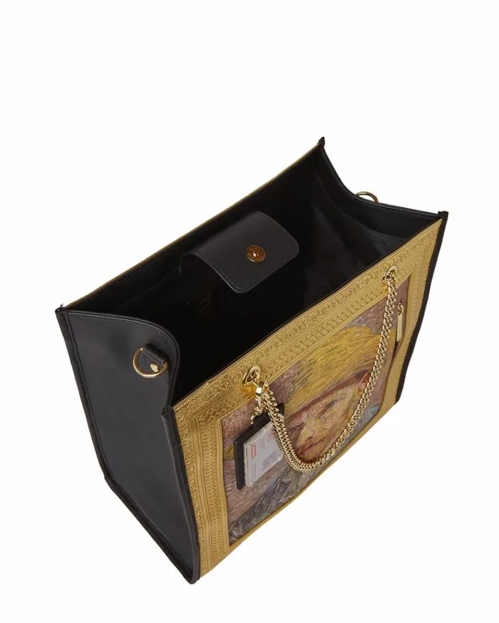 SPRAYGROUND THE MET VAN GOGH FRAMED SELFPORTRAIT TOTE Bags