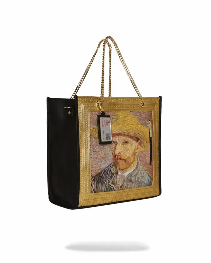 SPRAYGROUND THE MET VAN GOGH FRAMED SELFPORTRAIT TOTE Bags