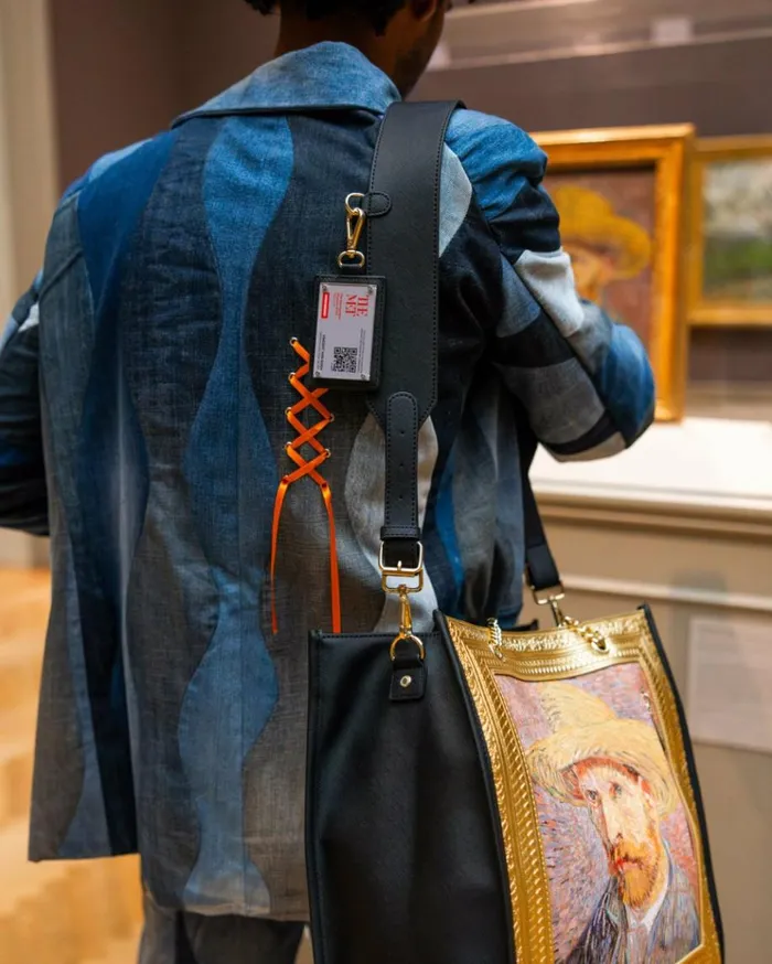 SPRAYGROUND THE MET VAN GOGH FRAMED SELFPORTRAIT TOTE Bags