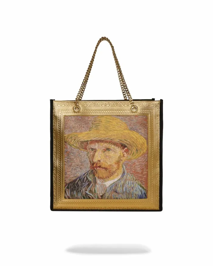 SPRAYGROUND THE MET VAN GOGH FRAMED SELFPORTRAIT TOTE Bags