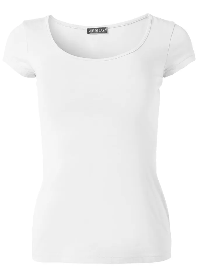 SQUARE NECK TOP White Women VENUS Venus Basics Tops