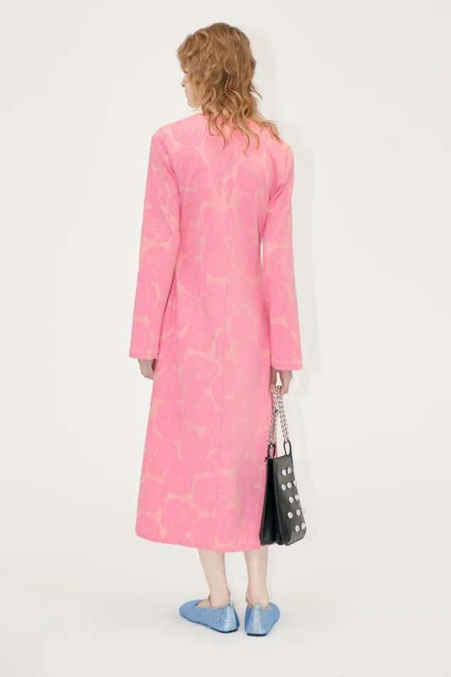Stine Goya Dresses Long Sleeve V Neck Dress 8211 Rose Relief 8211 Women