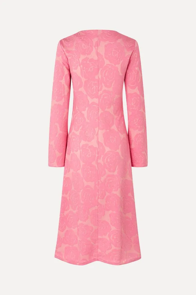 Stine Goya Dresses Long Sleeve V Neck Dress 8211 Rose Relief 8211 Women