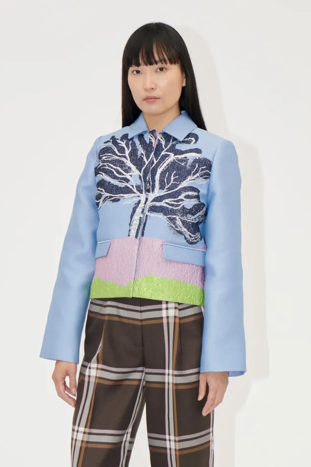 Stine Goya Outerwear Boxy Straight Jacket 8211 Tree 8211 Women