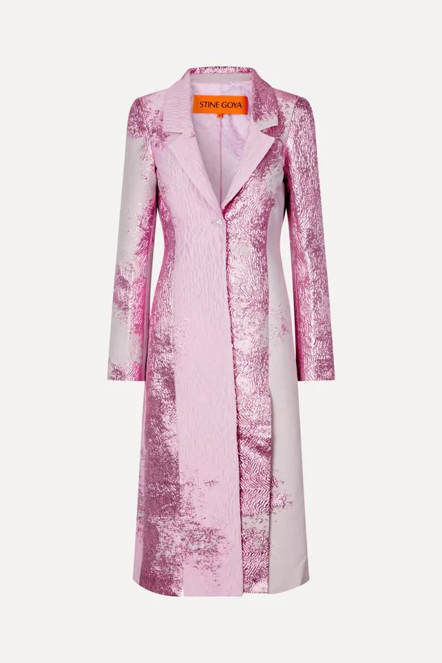 Stine Goya Outerwear SGAneta Coat 8211 Impressionist Wild Rose Bloom 8211 Women Stine Goya Outerwear SGAneta Coat 8211 Impressionist Wild Rose Bloom 8211 Women
