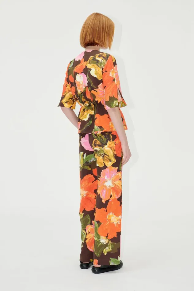Stine Goya Pants SGFatou Pants 8211 Summer Night Poppies 8211 Women