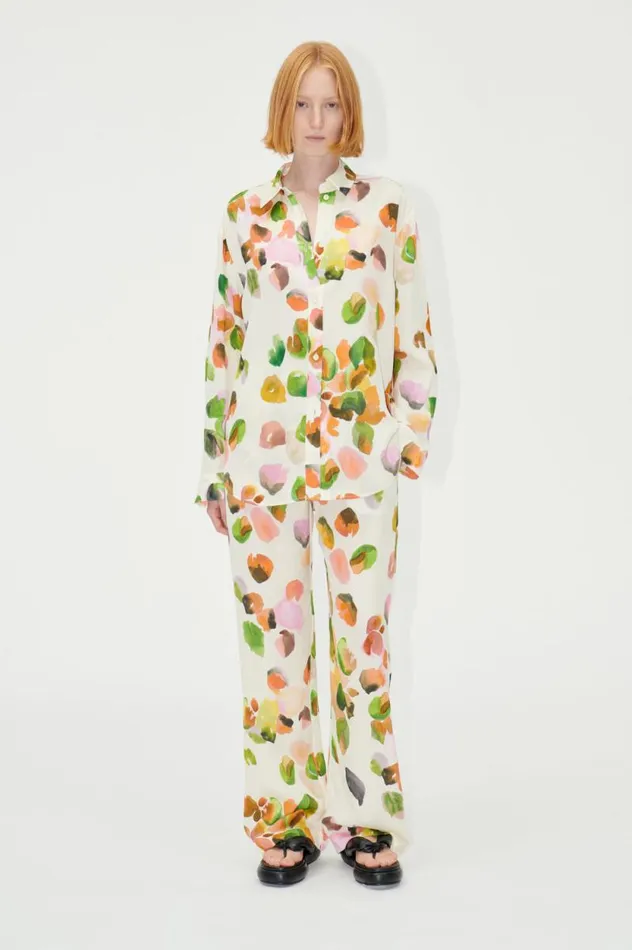 Stine Goya Pants SGFatou Pants 8211 Watercolor Buds 8211 Women