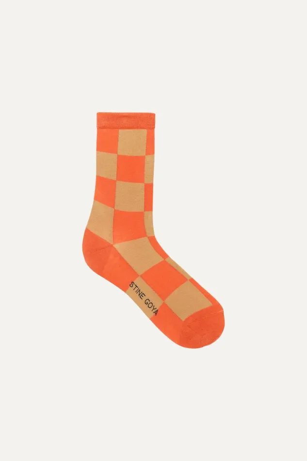Stine Goya Socks and Tights Short Socks 8211 Adonis Check 8211 Women