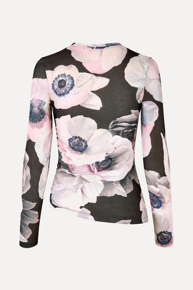 Stine Goya Tops and Shirts Asymmetric Long Sleeve Top 8211 Nostalgic Anemone 8211 Women
