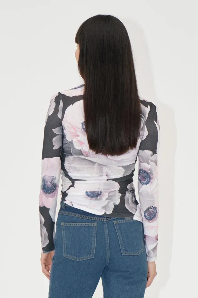 Stine Goya Tops and Shirts Asymmetric Long Sleeve Top 8211 Nostalgic Anemone 8211 Women