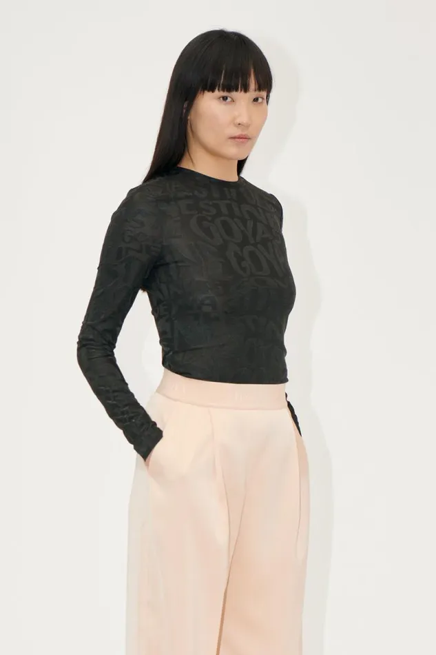 Stine Goya Tops and Shirts Elastic Long Sleeve Top 8211 Liquified Logo 8211 Women Stine Goya Tops and Shirts Elastic Long Sleeve Top 8211 Liquified Logo 8211 Women