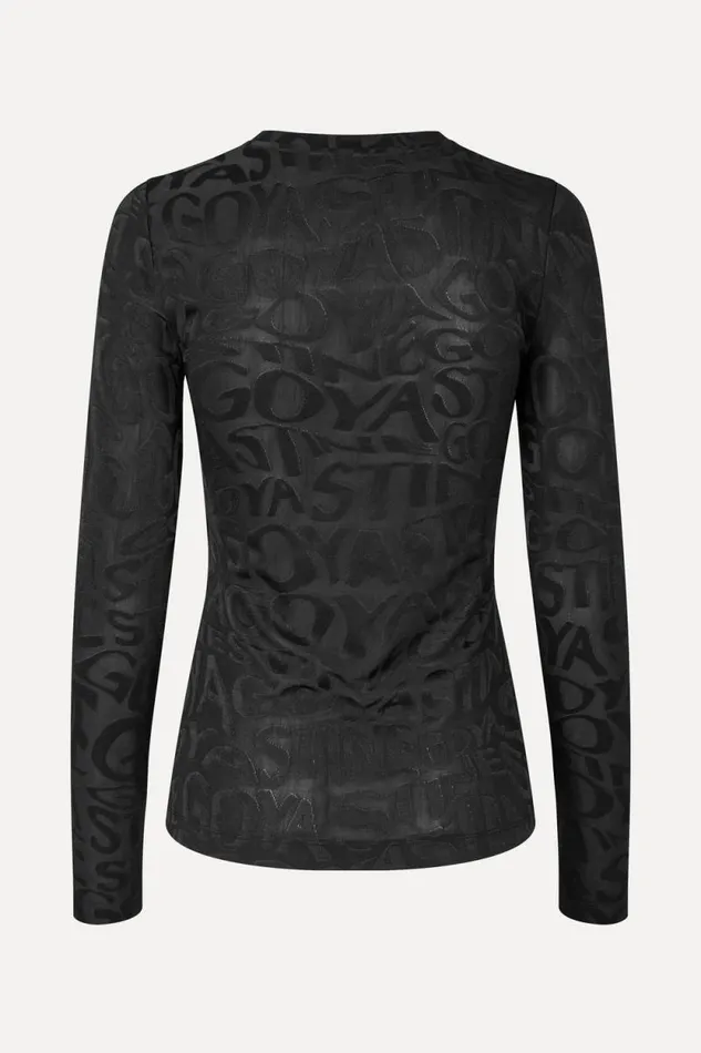 Stine Goya Tops and Shirts Elastic Long Sleeve Top 8211 Liquified Logo 8211 Women