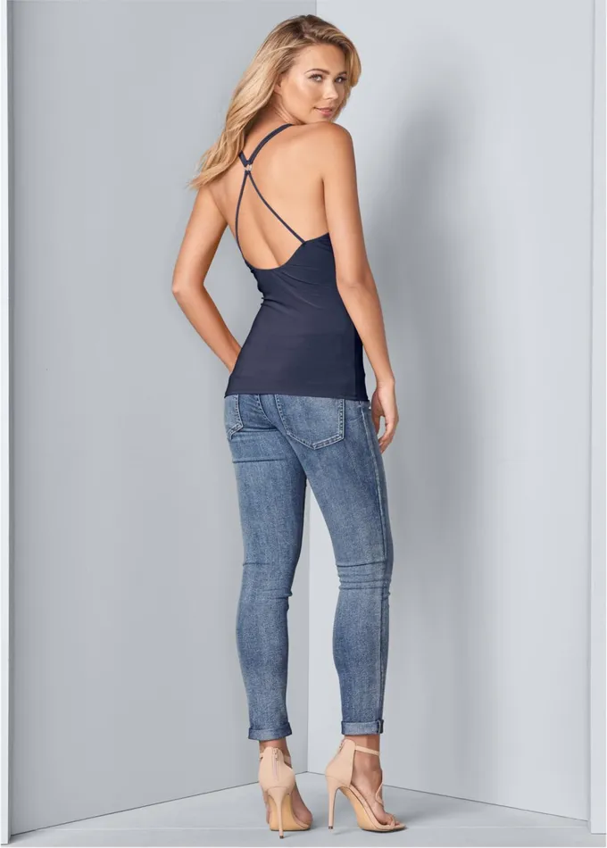 STRAPPY DETAIL TOP Navy Women VENUS Night Out Tops