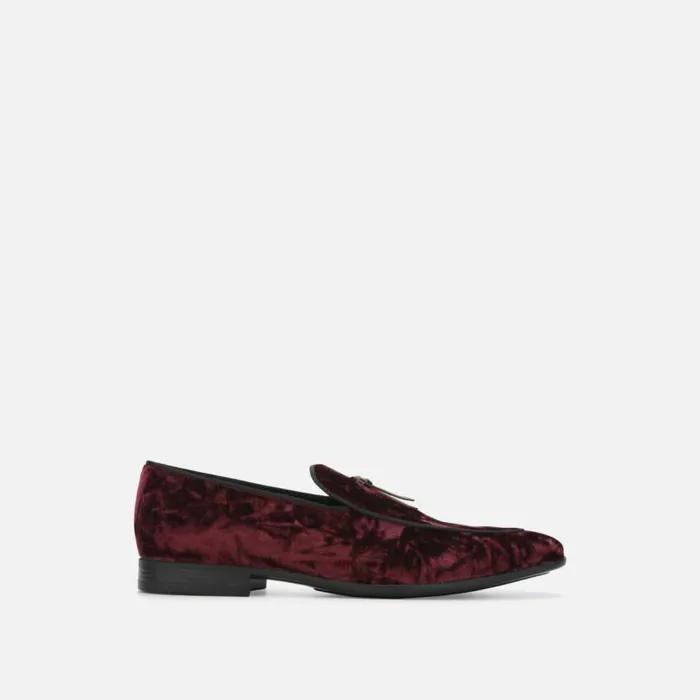 Sullivan Velvet Belgian Loafer Burgundy Men Kenneth Cole Loafers