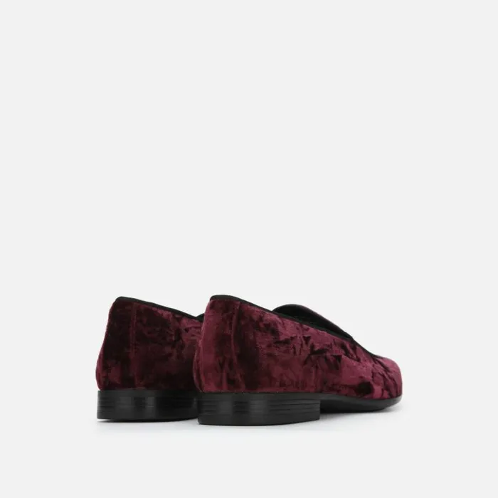 Sullivan Velvet Belgian Loafer Burgundy Men Kenneth Cole Loafers
