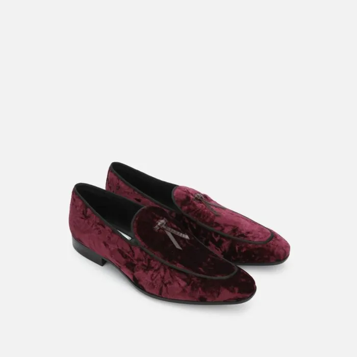 Sullivan Velvet Belgian Loafer Burgundy Men Kenneth Cole Loafers