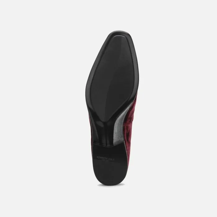Sullivan Velvet Belgian Loafer Burgundy Men Kenneth Cole Loafers